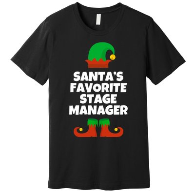 SantaS Favorite Stage Manager Christmas Funny Hat Premium T-Shirt