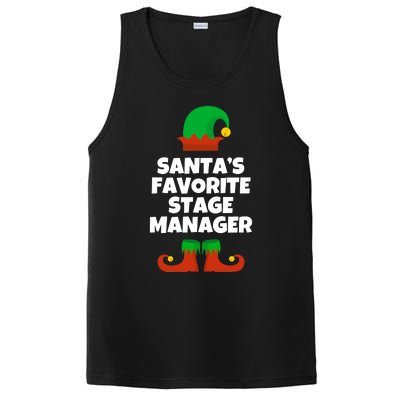 SantaS Favorite Stage Manager Christmas Funny Hat PosiCharge Competitor Tank