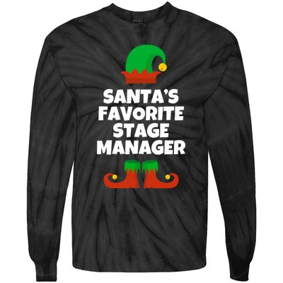 SantaS Favorite Stage Manager Christmas Funny Hat Tie-Dye Long Sleeve Shirt