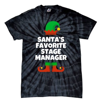 SantaS Favorite Stage Manager Christmas Funny Hat Tie-Dye T-Shirt