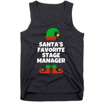 SantaS Favorite Stage Manager Christmas Funny Hat Tank Top