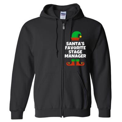 SantaS Favorite Stage Manager Christmas Funny Hat Full Zip Hoodie