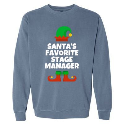 SantaS Favorite Stage Manager Christmas Funny Hat Garment-Dyed Sweatshirt