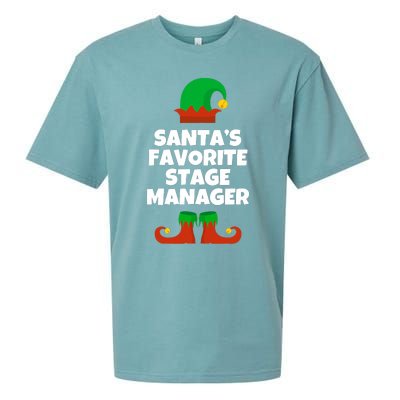 SantaS Favorite Stage Manager Christmas Funny Hat Sueded Cloud Jersey T-Shirt