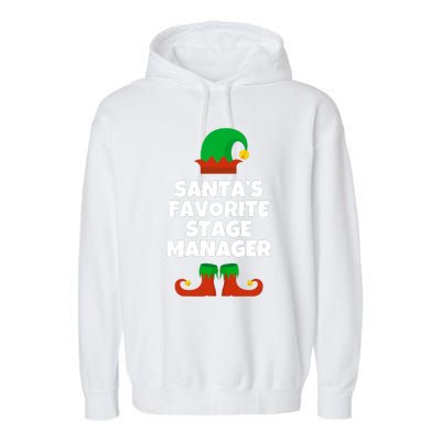 SantaS Favorite Stage Manager Christmas Funny Hat Garment-Dyed Fleece Hoodie