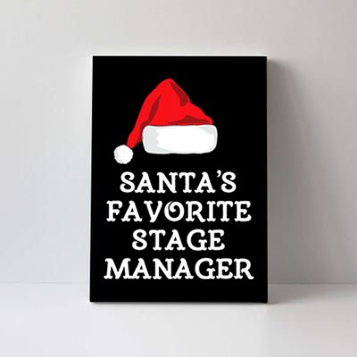 SantaS Favorite Stage Manager Christmas Hat Funny Canvas