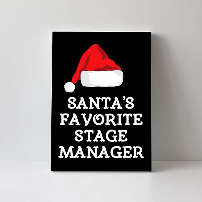 SantaS Favorite Stage Manager Christmas Hat Funny Canvas