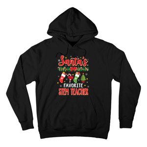 SantaS Favorite Stem Teacher Santa Hat Xmas Hoodie