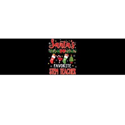 SantaS Favorite Stem Teacher Santa Hat Xmas Bumper Sticker