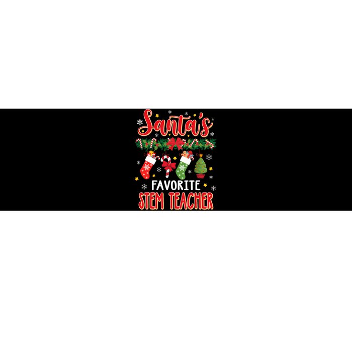 SantaS Favorite Stem Teacher Santa Hat Xmas Bumper Sticker