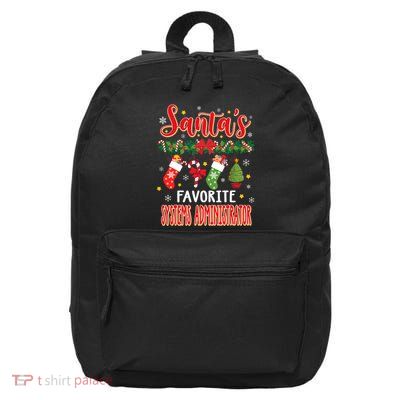 SantaS Favorite Systems Administrator Santa Hat Xmas 16 in Basic Backpack