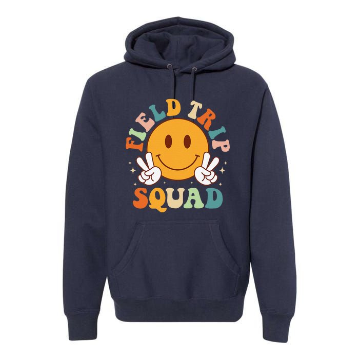 School Fieldtrip Squad Groovy Field Day 2024 Teacher Premium Hoodie