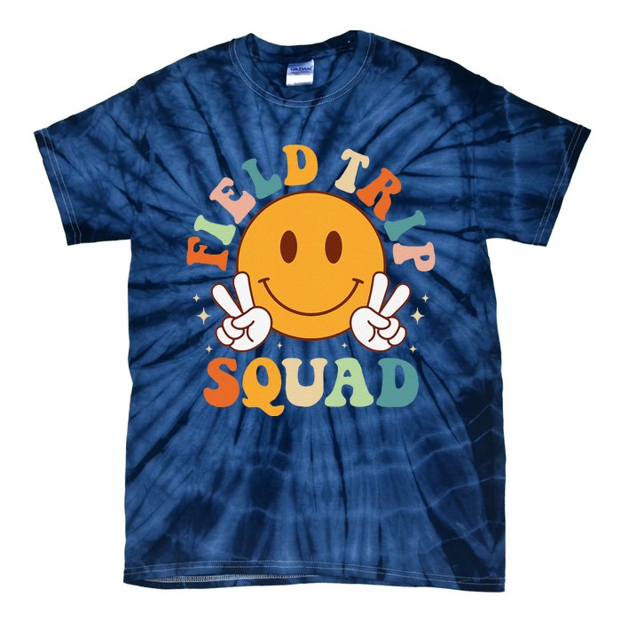 School Fieldtrip Squad Groovy Field Day 2024 Teacher Tie-Dye T-Shirt