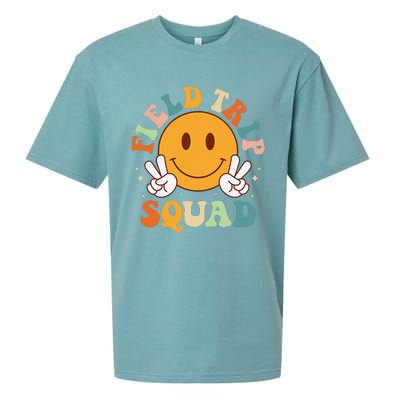 School Fieldtrip Squad Groovy Field Day 2024 Teacher Sueded Cloud Jersey T-Shirt