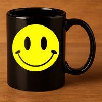 SMILEY FACE 11oz C Handle Ceramic Mug