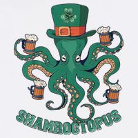 Shamroctopus Funny St Patrick's Day Octopus Drinking Team Doggie Tank