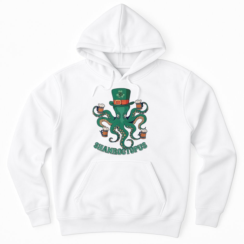 Shamroctopus Funny St Patrick's Day Octopus Drinking Team Hoodie
