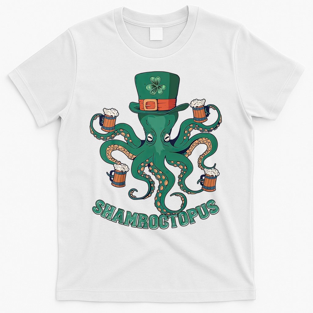 Shamroctopus Funny St Patrick's Day Octopus Drinking Team T-Shirt