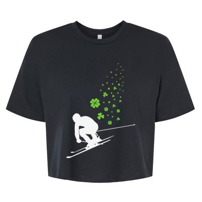 Ski Freestyle Skiing Patricks Day Bella+Canvas Jersey Crop Tee