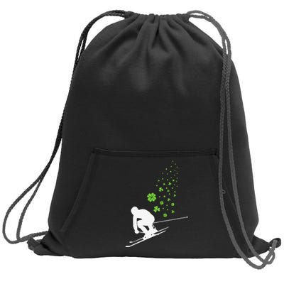 Ski Freestyle Skiing Patricks Day Sweatshirt Cinch Pack Bag