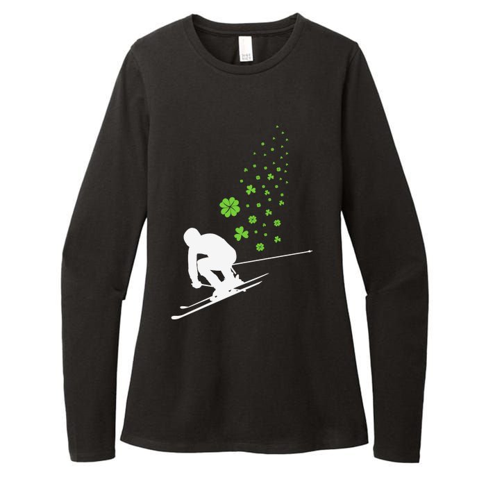 Ski Freestyle Skiing Patricks Day Womens CVC Long Sleeve Shirt