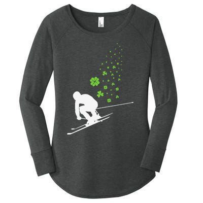 Ski Freestyle Skiing Patricks Day Women's Perfect Tri Tunic Long Sleeve Shirt