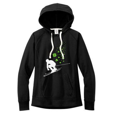 Ski Freestyle Skiing Patricks Day Women's Fleece Hoodie