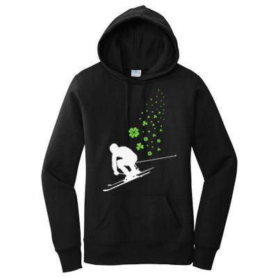 Ski Freestyle Skiing Patricks Day Women's Pullover Hoodie