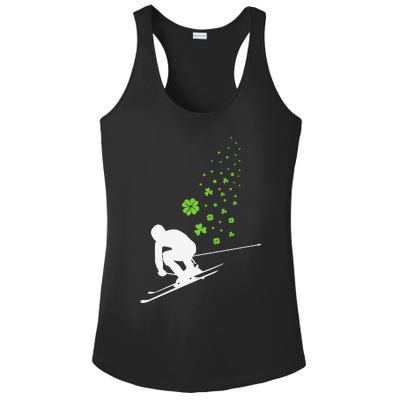 Ski Freestyle Skiing Patricks Day Ladies PosiCharge Competitor Racerback Tank