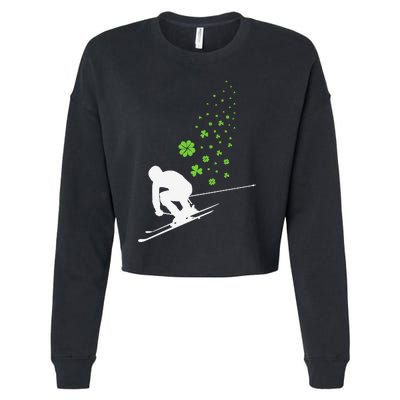 Ski Freestyle Skiing Patricks Day Cropped Pullover Crew