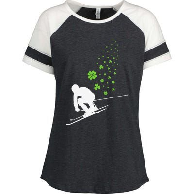 Ski Freestyle Skiing Patricks Day Enza Ladies Jersey Colorblock Tee