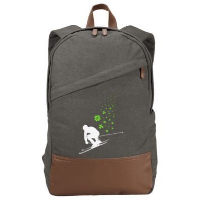 Ski Freestyle Skiing Patricks Day Cotton Canvas Backpack