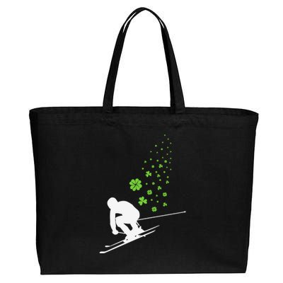 Ski Freestyle Skiing Patricks Day Cotton Canvas Jumbo Tote