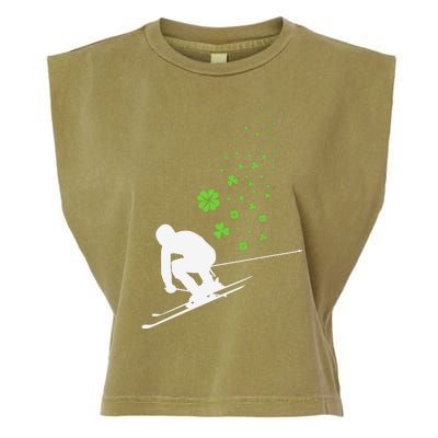 Ski Freestyle Skiing Patricks Day Garment-Dyed Women's Muscle Tee