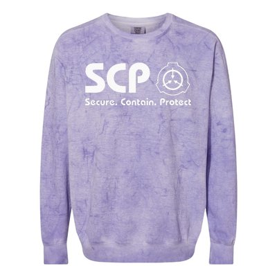 Scp Foundation Scp Secure Contain Protect Colorblast Crewneck Sweatshirt