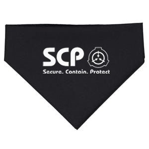 Scp Foundation Scp Secure Contain Protect USA-Made Doggie Bandana