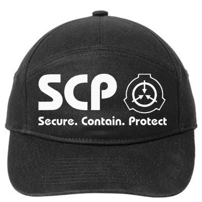 Scp Foundation Scp Secure Contain Protect 7-Panel Snapback Hat