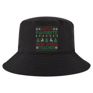 SantaS Favorite Social Studies Teacher Ugly Xmas Sweater Gift Cool Comfort Performance Bucket Hat