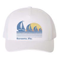 Sarasota Fl Sailboat Vintage 80s Sunset Yupoong Adult 5-Panel Trucker Hat