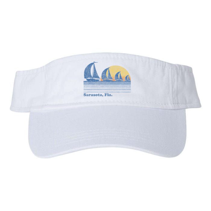 Sarasota Fl Sailboat Vintage 80s Sunset Valucap Bio-Washed Visor