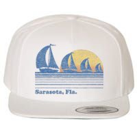 Sarasota Fl Sailboat Vintage 80s Sunset Wool Snapback Cap