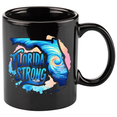 Support Florida Stay Western Strong Florida Hurricane Milton 11oz C Handle Ceramic Mug