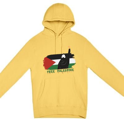 S Fist Stand With Free Palestine Flag Gift Premium Pullover Hoodie