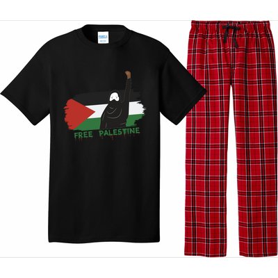 S Fist Stand With Free Palestine Flag Gift Pajama Set