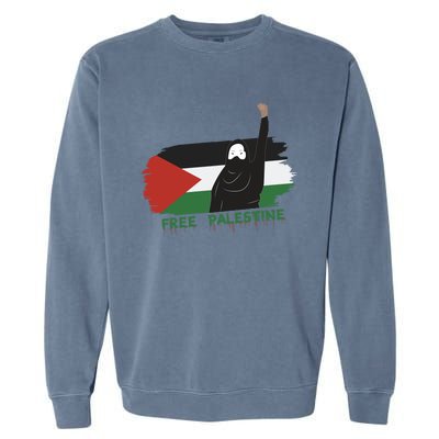 S Fist Stand With Free Palestine Flag Gift Garment-Dyed Sweatshirt