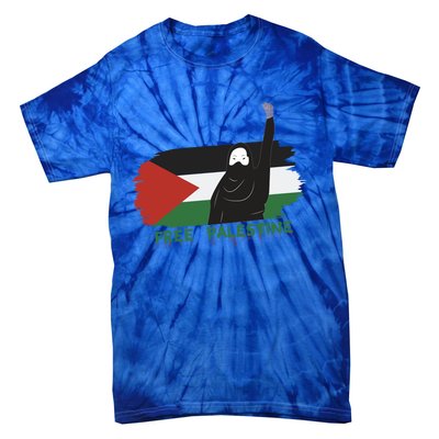 S Fist Stand With Free Palestine Flag Gift Tie-Dye T-Shirt