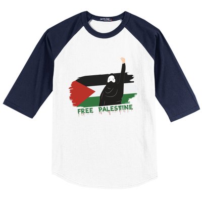 S Fist Stand With Free Palestine Flag Gift Baseball Sleeve Shirt