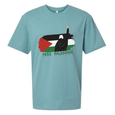 S Fist Stand With Free Palestine Flag Gift Sueded Cloud Jersey T-Shirt