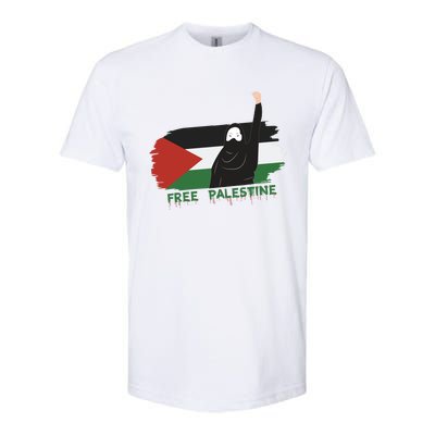 S Fist Stand With Free Palestine Flag Gift Softstyle CVC T-Shirt