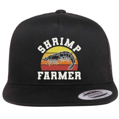Shrimp Farmer Shrimp Seafood Shellfish Flat Bill Trucker Hat